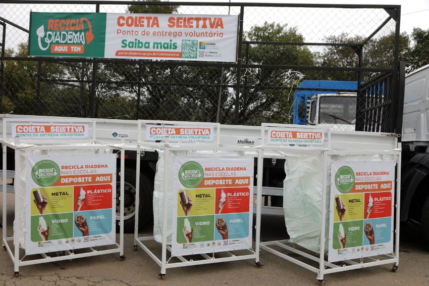 Recicla Diadema nas Escolas instala 80 bags em unidades escolares. Foto: Dino Santos