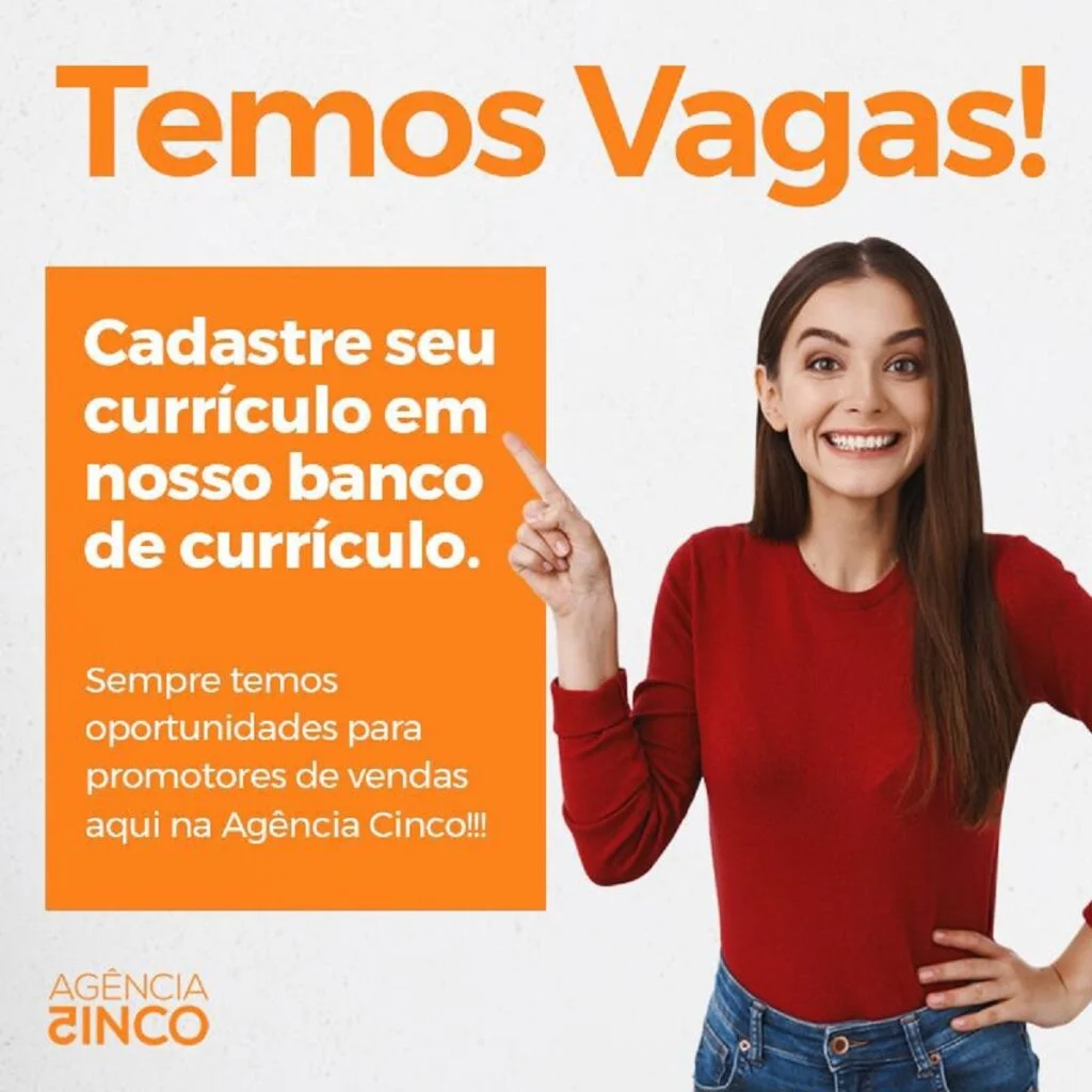 Agência Cinco contratando no Grande ABC. Imagem: Divulgação