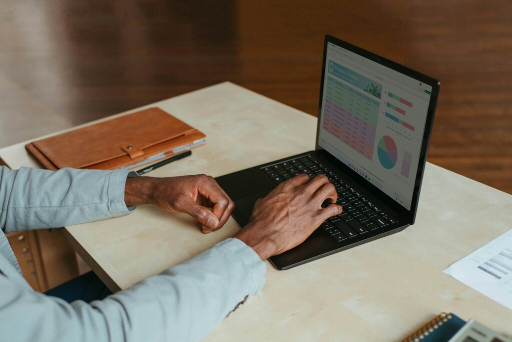 Vagas de Emprego no Simões Pires a person using a laptop