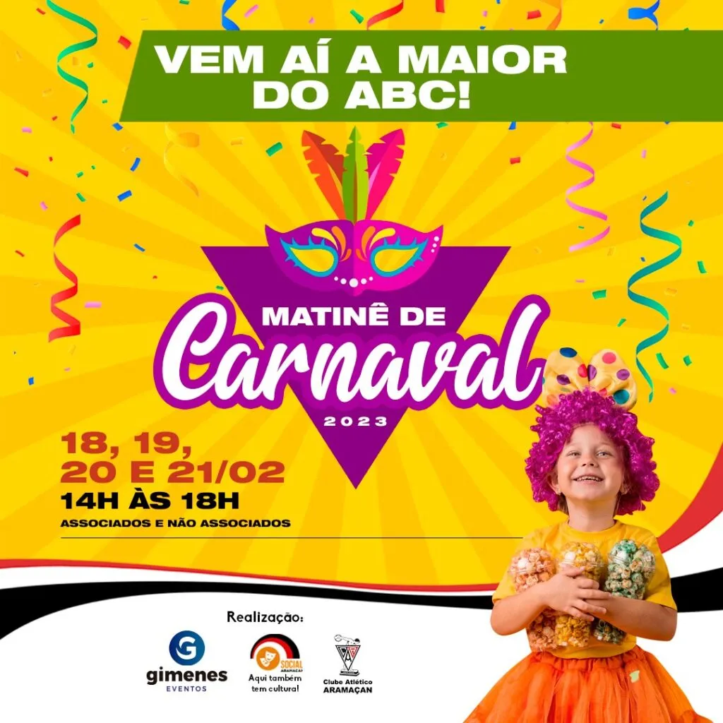 Confira a programação de carnaval do Clube Atlético Aramaçan