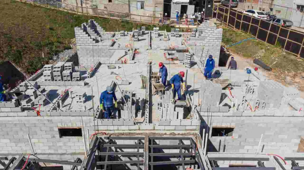 Construção de 120 apartamentos avança no Conjunto Alvarenga Peixoto. Foto: Divulgação/Prefeitura de São Bernardo do Campo