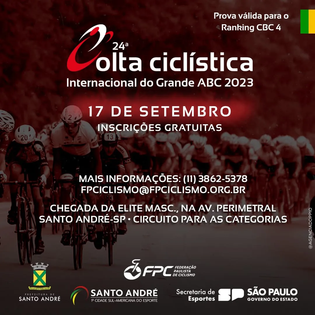 24ª Volta Ciclística Internacional do Grande ABC acontece em setembro